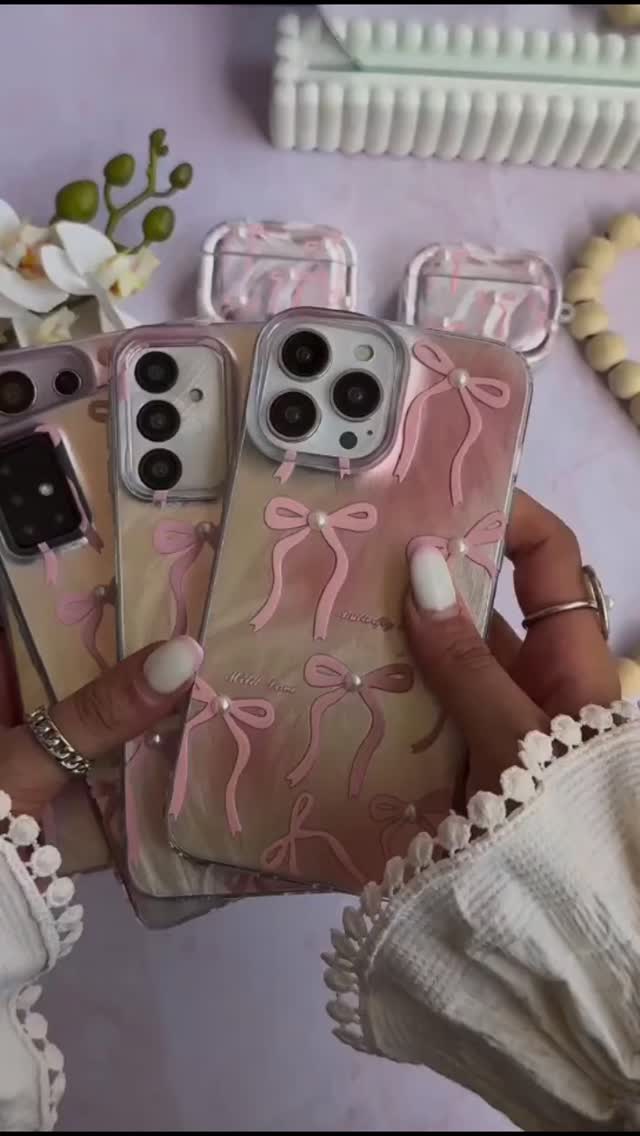 Bow Ribbon Glitter Case For iPhone