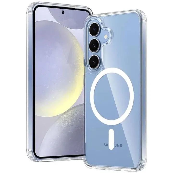 MAGSAFE JELLY CASE CASE FOR SAMSUNG A06, A07, A15, A16, A17, A26, A36, A37, A56, A57, Note10+, Note20Ultra, S21Ultra, S22Ultra, S23, S23FE, S23Ultra , S24, S24FE, S24Ultra, S25, S25Ultra, ZFold 7, ZFlip 7 Shock Proof Corner And Wireless Charging Supported