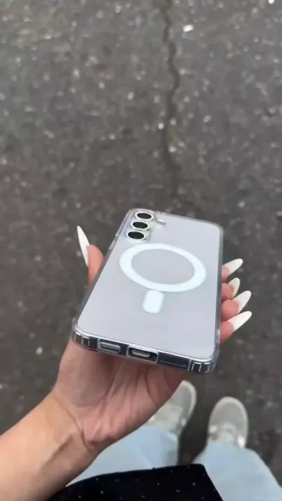 MAGSAFE JELLY CASE CASE FOR SAMSUNG A06, A07, A15, A16, A17, A26, A36, A37, A56, A57, Note10+, Note20Ultra, S21Ultra, S22Ultra, S23, S23FE, S23Ultra , S24, S24FE, S24Ultra, S25, S25Ultra, ZFold 7, ZFlip 7 Shock Proof Corner And Wireless Charging Supported
