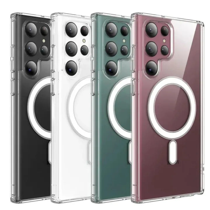 MAGSAFE JELLY CASE CASE FOR SAMSUNG A06, A07, A15, A16, A17, A26, A36, A37, A56, A57, Note10+, Note20Ultra, S21Ultra, S22Ultra, S23, S23FE, S23Ultra , S24, S24FE, S24Ultra, S25, S25Ultra, ZFold 7, ZFlip 7 Shock Proof Corner And Wireless Charging Supported