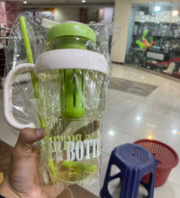 1300ml Ice Cream Water Bottle with Straw & Handle | Large Capacity Cute Milkshake Cup | Portable Smoothie & Juice Tumbler for Kids & Adults