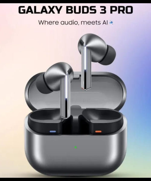 Samsung Galaxy Buds 3 Pro wireless earbuds with premium sound quality, volume control, HD calling, and long battery life. Perfect for music, gaming, and everyday use.