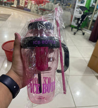 1300ml Ice Cream Water Bottle with Straw & Handle | Large Capacity Cute Milkshake Cup | Portable Smoothie & Juice Tumbler for Kids & Adults